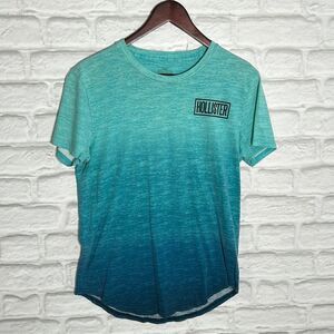 Hollister Teal and Blue Short Sleeve Tee